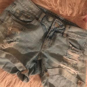 American Eagle ripped denim shorts